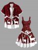 Robe débardeur grande taille à imprimé écossais, motif sapin de Noël, élan, flocon de neige, montagne - Rouge 6X