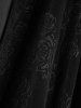 Robe grande taille à paillettes roses, froncée, lacée et à volants. - Noir L | US 12