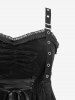 Robe grande taille à paillettes roses, froncée, lacée et à volants. - Noir L | US 12