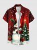 Christmas Tree Star Snowman Snowflake Gift Box Print Plus Size Matching Outfit For Couples -  