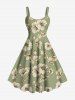 Flowers Print Plus Size Matching Hawaii Beach Outfit For Couples -  