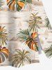 Plus Size Coconut Tree Tropical Leaf Sea Print Hawaii Split A Line Skirt -  