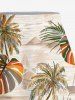 Plus Size Coconut Tree Tropical Leaf Sea Print Hawaii Split A Line Skirt -  