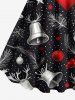 Robe débardeur trapèze grande taille avec imprimé boule de Noël, élan, cloche, cœur, galaxie - Noir M