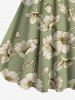 Robe débardeur hawaïenne à imprimé fleurs grande taille - Vert 5X