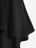 Plus Size Ruffles Ruched Chain Panel Silk Waist Ribbed Textured Buckle Tank Top -  