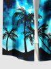 Galaxy Star Coconut Tree Print Plus Size Matching Hawaii Beach Outfit For Couples -  