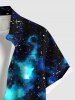 Galaxy Star Coconut Tree Print Plus Size Matching Hawaii Beach Outfit For Couples -  