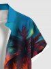 Ensemble chemise et barboteuse hawaïennes assorties, grande taille, tenue de plage, imprimé cocotier, nuage marin, pour couples - Vert 