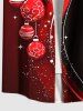 Plus Size Christmas Ball Tassel Star Colorblock Print Buttons Pocket Shirt For Men -  