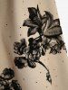 Robe grande taille à imprimé floral et feuilles avec poches et ceinture à boucle - Couleur du désert 1X | US 14-16