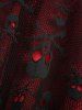 Plus Size Hollow Out Skull Fishnet Lace-up Grommets Lace Trim High Low Tank Dress -  