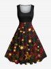 Christmas Light Star Glitter 3D Print Plus Size Matching Outfit For Couples -  