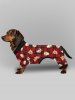 Pet's Cute Dog Plaid Print Button Pajama -  