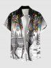 Colorful Christmas Light Elk Tree Ball Galaxy Print Matching Outfit For Couples -  