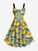 Tenue de plage hawaïenne grande taille à imprimé étang aux canards pour couples - Bleu Ciel 