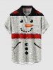 Christmas Snowman Striped Print Plus Size Matching Outfit For Couples -  