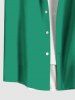 Chemise à boutons et poches à imprimé floral de Noël grande taille pour homme - Vert S