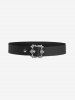 Robe trapèze unie grande taille décontractée avec ceinture amovible - Noir 4X | US 26-28
