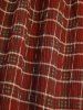 Robe grande taille à carreaux, volants, froncée, épaules dénudées et corset à lacets - Rouge 1X | US 14-16