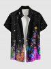 Christmas Tree Ball Star Galaxy Glitter 3D Print Plus Size Matching Outfit For Couples -  