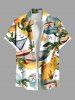 Coconut Tree Seascape Bird Print Plus Size Matching Hawaii Beach Outfit For Couples -  