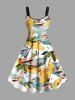 Coconut Tree Seascape Bird Print Plus Size Matching Hawaii Beach Outfit For Couples -  