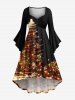 Christmas Tree Light Glitter 3D Print Plus Size Matching Outfit For Couples -  
