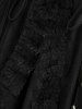 Robe débardeur à œillets, laçage en forme de lune, fermeture éclair et bordure en dentelle florale. Ourlet asymétrique. - Noir L