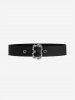 Robe trapèze dos nu à imprimé écossais tournesol avec ceinture amovible - Noir XL
