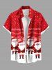 Tenue assortie de Noël, Père Noël, flocon de neige, notes de musique, blocs de couleurs, grande taille, pour couples - Rouge 