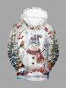 Tenue de Noël assortie grande taille pour couples, motif flocon de neige, oiseau, houx et fruits - Blanc 