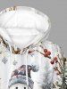 Tenue de Noël assortie grande taille pour couples, motif flocon de neige, oiseau, houx et fruits - Blanc 