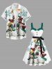 Tenue assortie grande taille pour couple, motif flocon de neige et bonhomme de neige, cadeau de Noël - Blanc 
