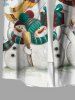 Tenue assortie grande taille pour couple, motif flocon de neige et bonhomme de neige, cadeau de Noël - Blanc 