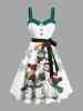 Tenue assortie grande taille pour couple, motif flocon de neige et bonhomme de neige, cadeau de Noël - Blanc 