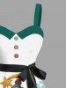 Tenue assortie grande taille pour couple, motif flocon de neige et bonhomme de neige, cadeau de Noël - Blanc 