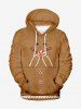 Christmas Gingerbread Smile Face Candy Print Plus Size Matching Outfit For Couples -  
