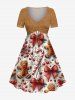 Christmas Gingerbread Candy Holly Fruit Bowknot Snowflake Print Plus Size Matching Outfit For Couples -  
