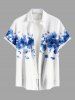 Flowers Print Plus Size Matching Hawaii Beach Outfit For Couples -  