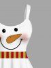Plus Size Christmas Snowman Gloves Buttons Print Tank Dress -  