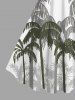 Robe débardeur hawaïenne grande taille à imprimé cocotiers - Blanc 2X
