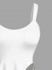 Robe débardeur hawaïenne grande taille à imprimé cocotiers - Blanc 2X
