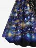 Christmas Tree Star Glitter 3D Print Plus Size Matching Outfit For Couples -  