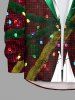 Christmas Light Plaid Ribbons Bowknot 3D Print Plus Size Matching Outfit For Couples -  