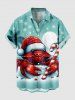 Christmas Hat Snowflake Moon Crab Candy Coconut Tree Striped Print Plus Size Matching Outfit For Couples -  