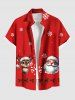 Christmas Santa Claus Elk Snowflake Holly Fruit Print Plus Size Matching Outfit For Couples -  