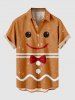 Christmas Gingerbread Print Plus Size Matching Outfit For Couples -  