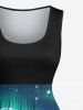 Christmas Hat Light Octopus Ombre Galaxy Print Plus Size Matching Outfit For Couples -  