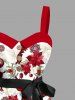Christmas Plaid Elk Flowers Snowflake Print Plus Size Matching Outfit For Couples -  